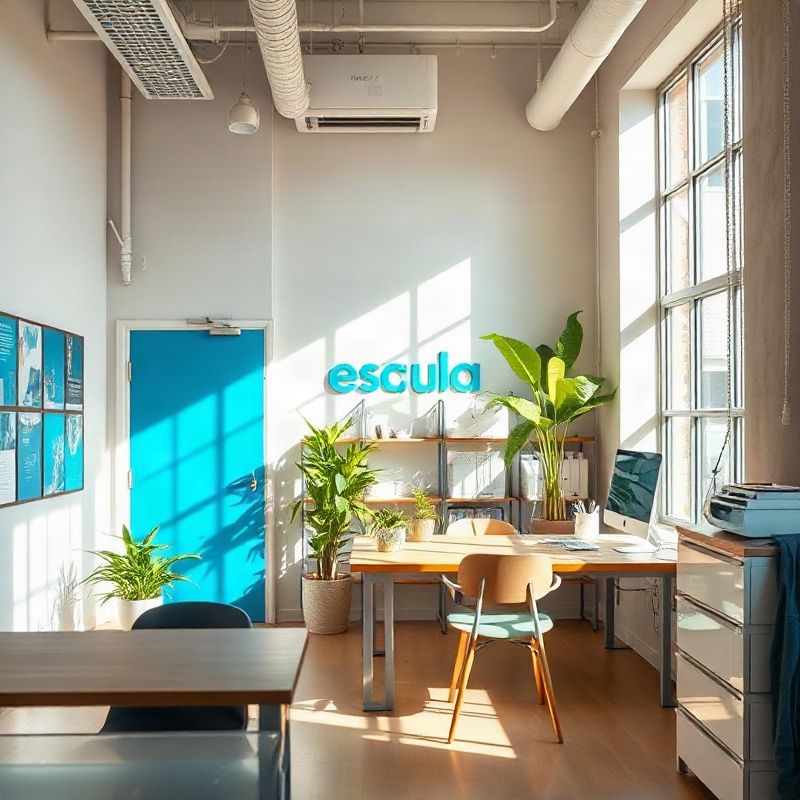 Espaço de trabalho arrumado e iluminado da Forgendelta em São Paulo